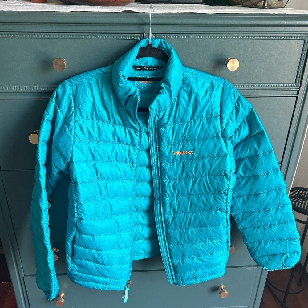 Marmot Teal Puffer Jacket 700 Fill